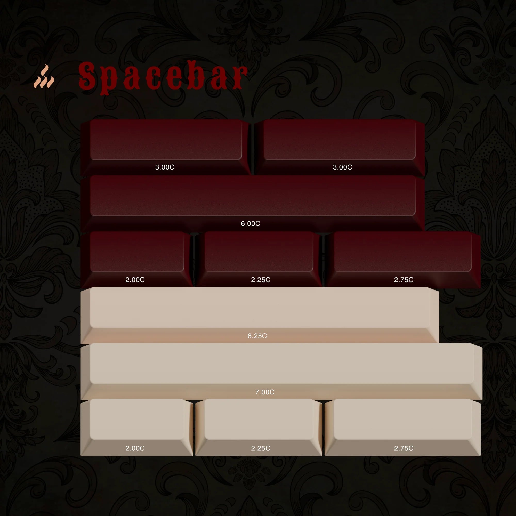 PBTfans Count Dracula Double-Shot ABS Keycap Set - MonacoKeys