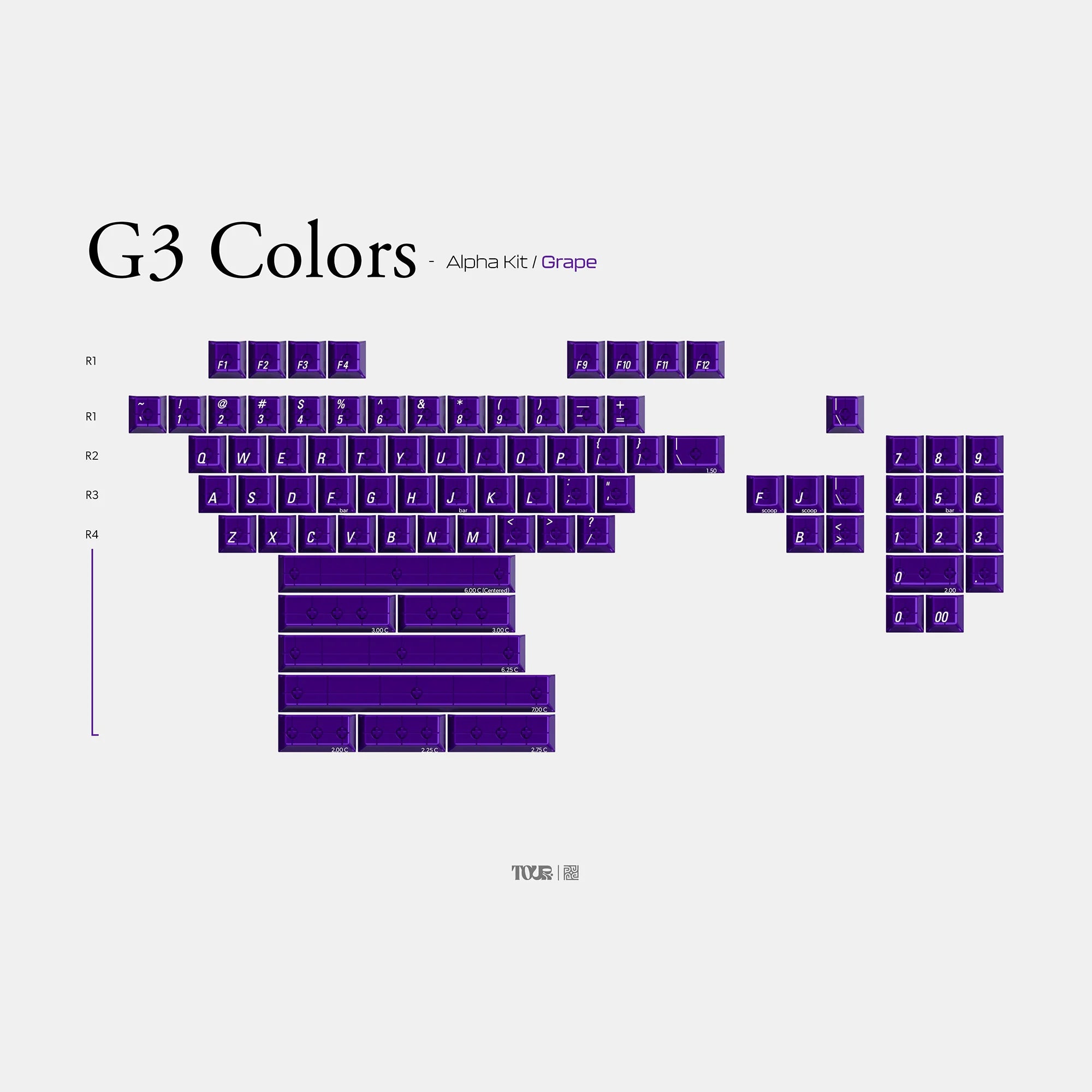 PBTFans G3 - UV-Print ABS Keycap Set - MonacoKeys