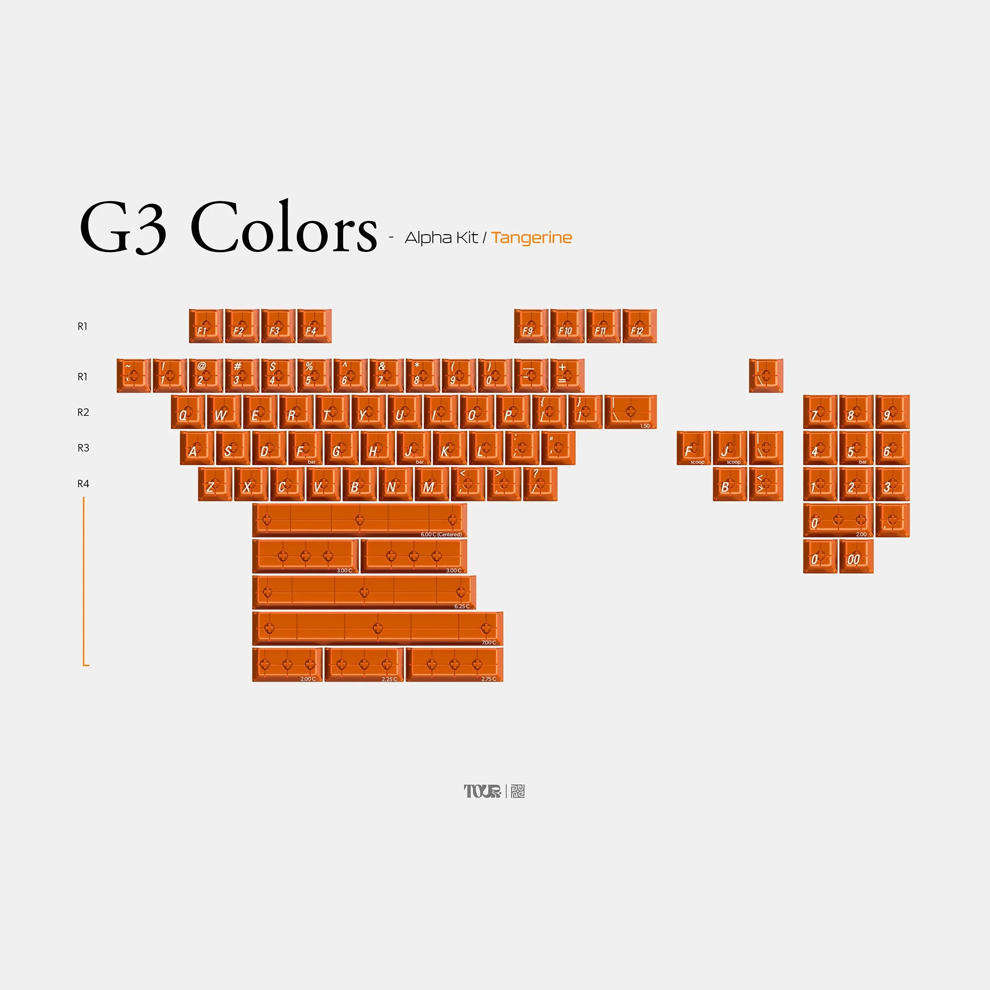 PBTFans G3 - UV-Print ABS Keycap Set - MonacoKeys