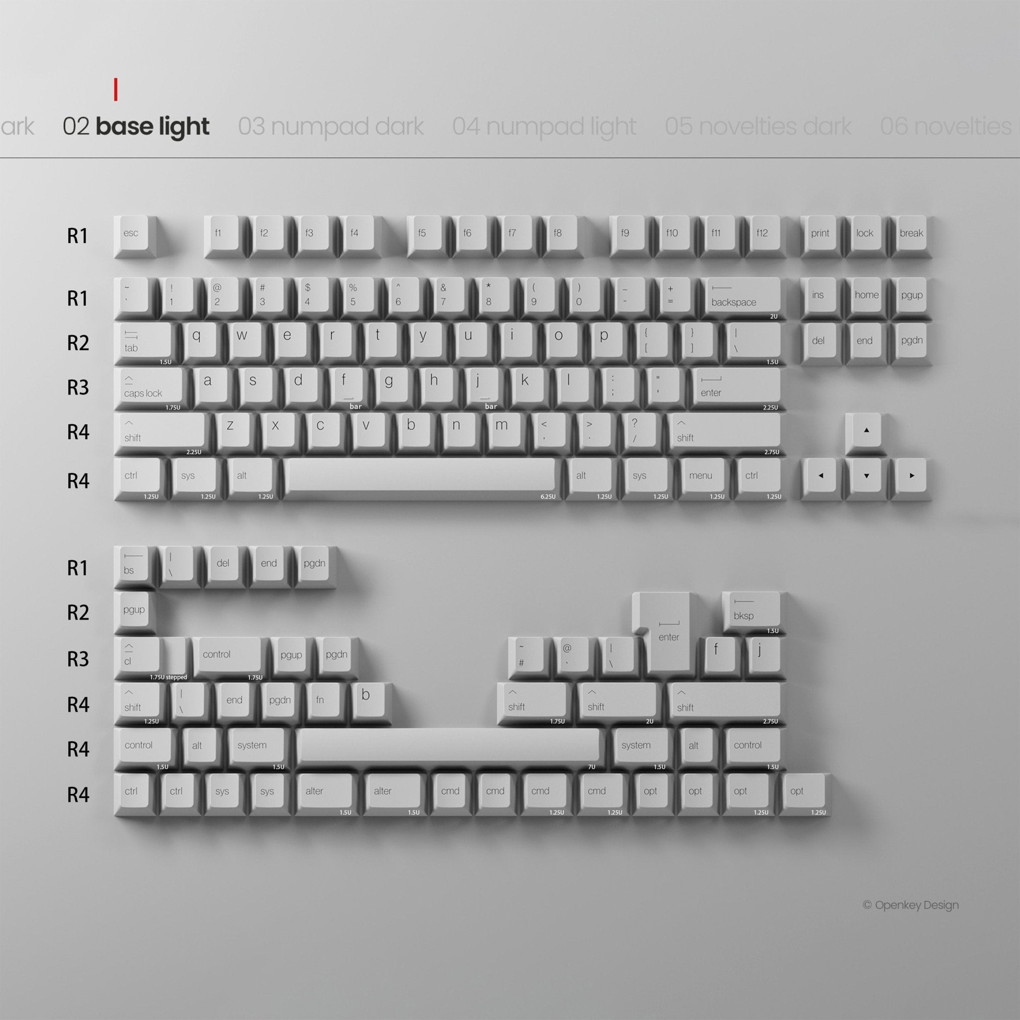 PBTFans Less, but better - Dye-Sub PBT Keycap Set - MonacoKeys