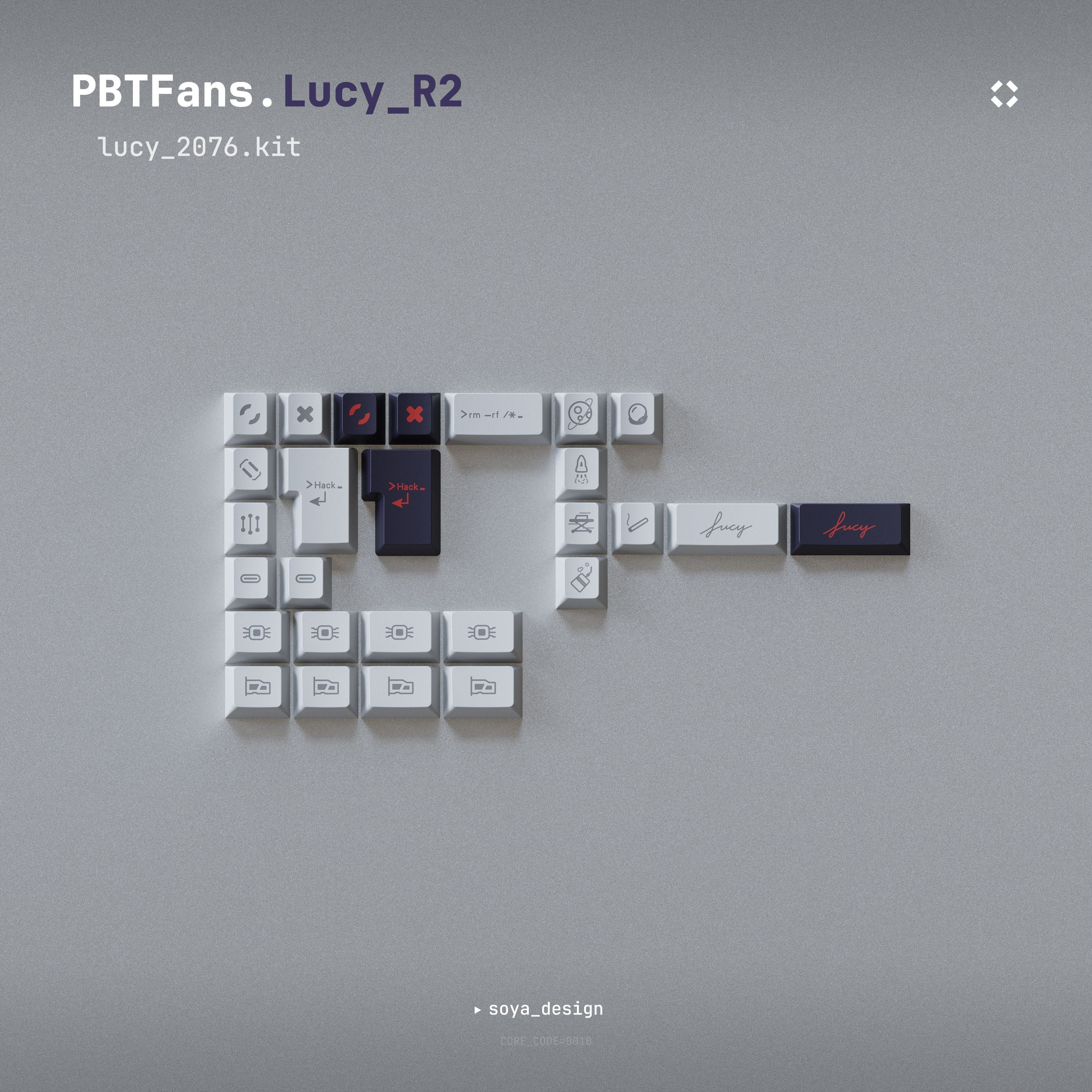 PBTFans Lucy R2 - Dye-Sub PBT Keycap Set - MonacoKeys