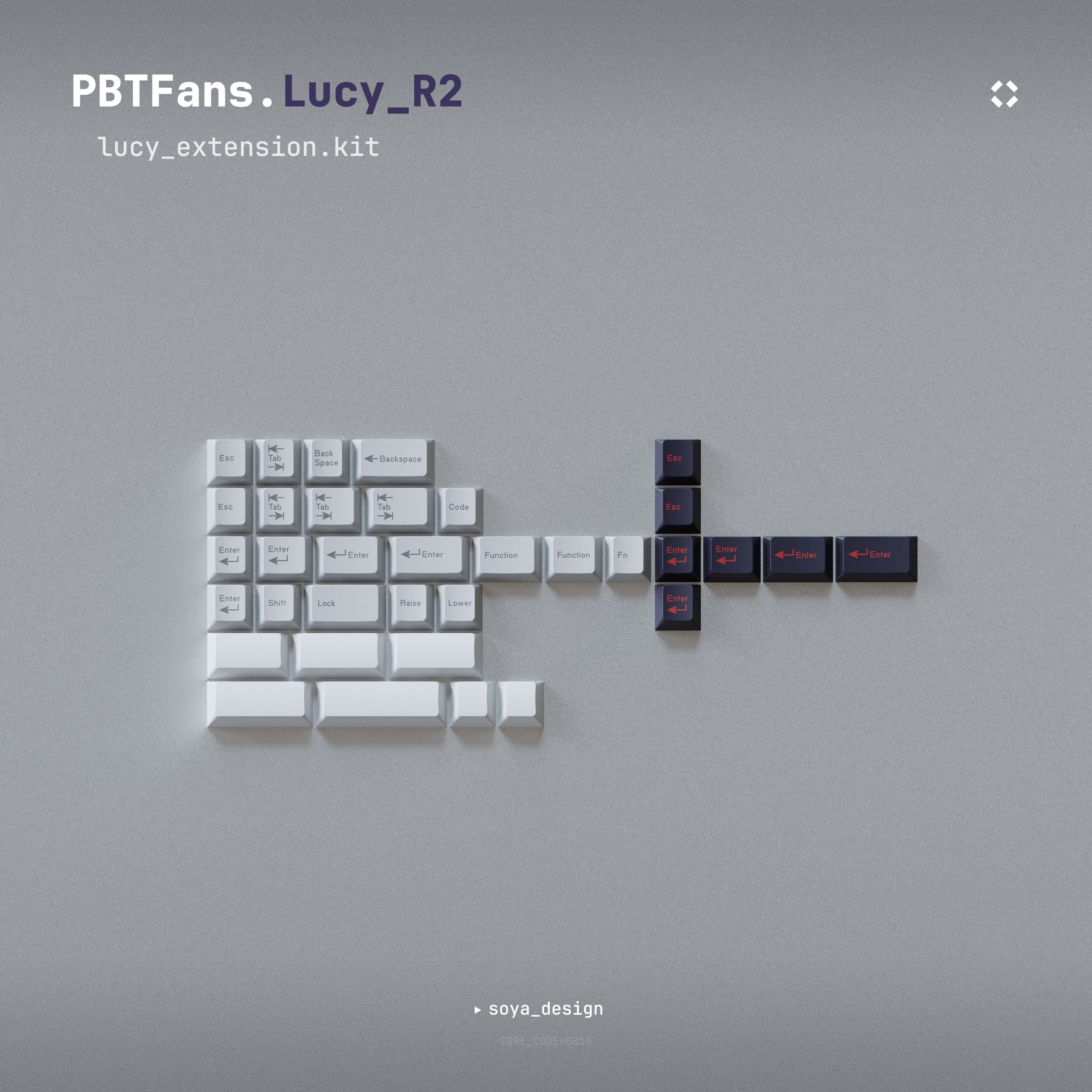 PBTFans Lucy R2 - Dye-Sub PBT Keycap Set - MonacoKeys