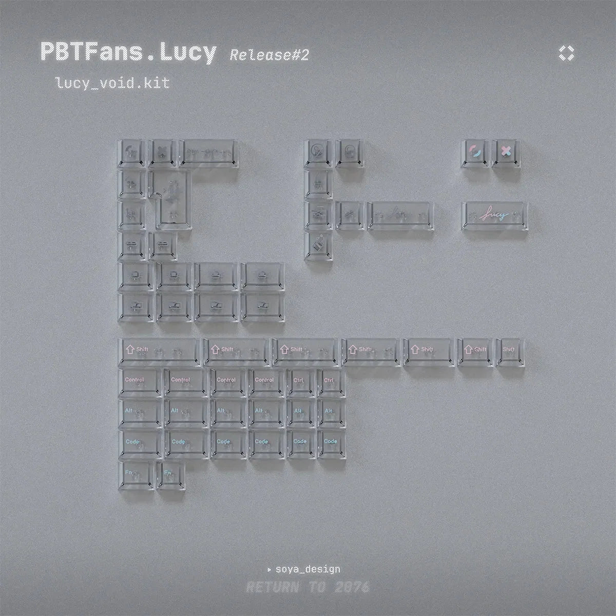 PBTFans Lucy R2 - Dye-Sub PBT Keycap Set - MonacoKeys