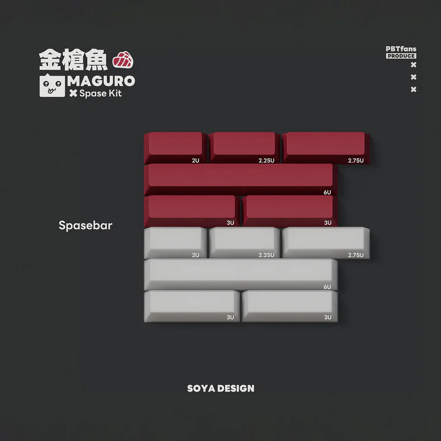 PBTFans Maguro - PBT Double-Shot Keycap Set