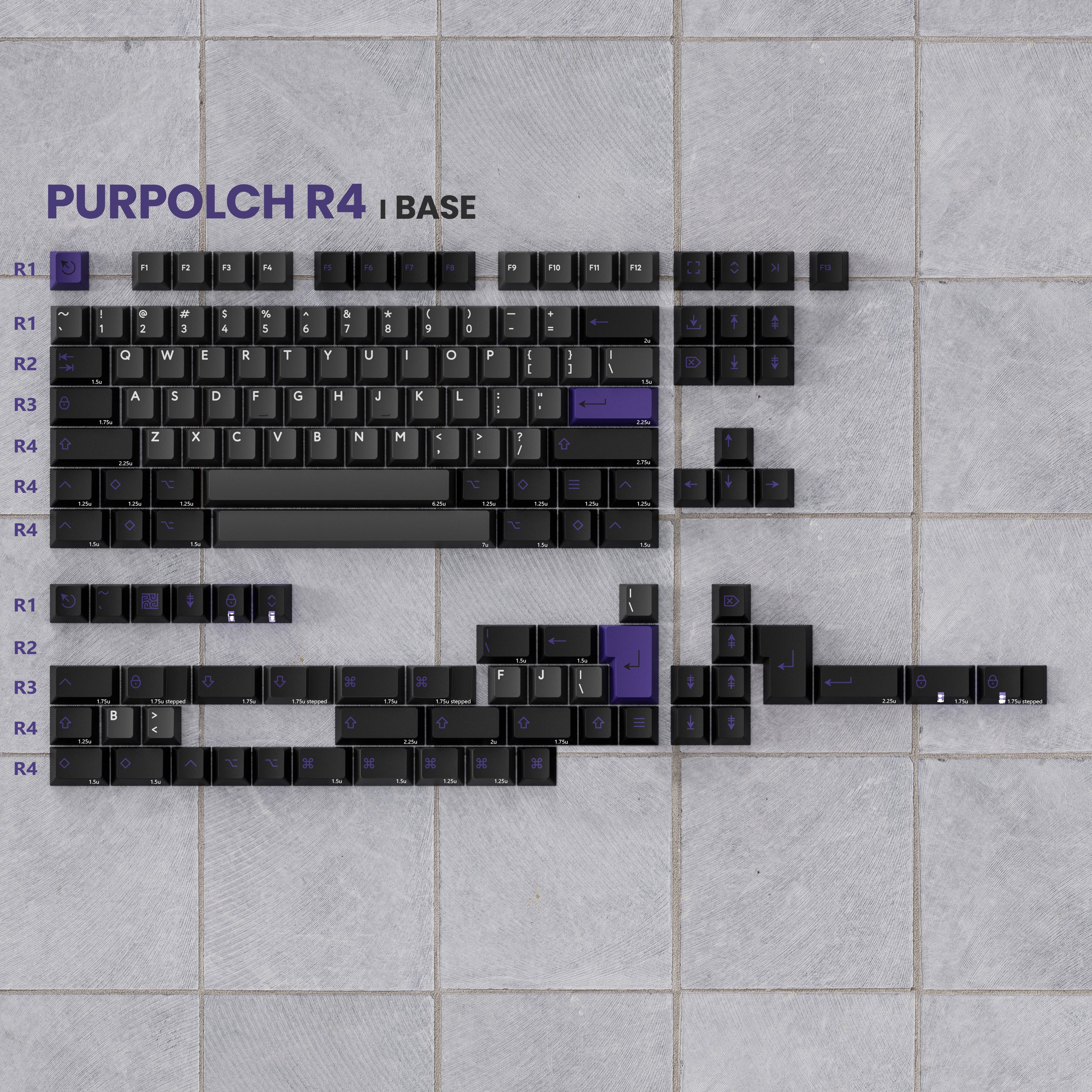 PBTFans Purpolch R4 - ABS Double-Shot Keycap Set