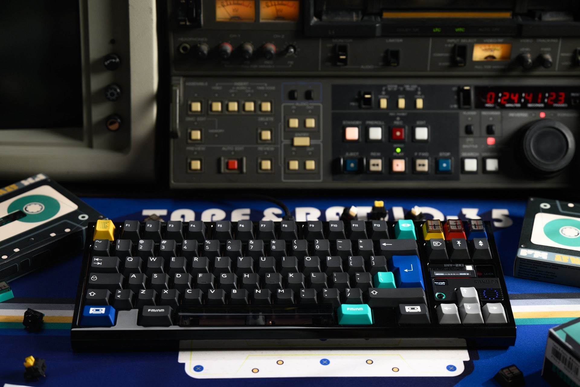 PBTfans Tape & Radio Double-Shot ABS Keycap Set - MonacoKeys