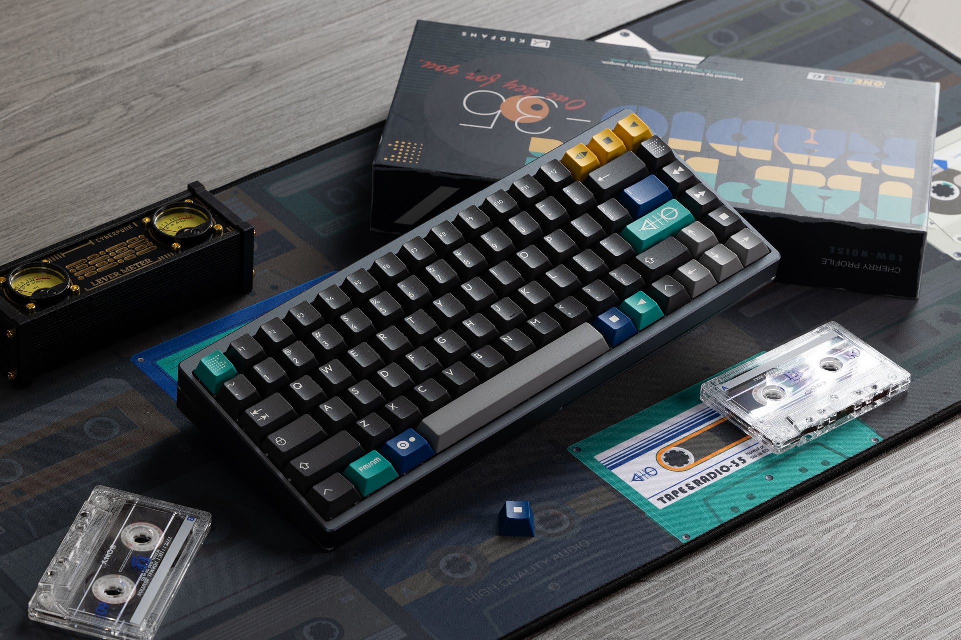 PBTfans Tape & Radio Double-Shot ABS Keycap Set - MonacoKeys