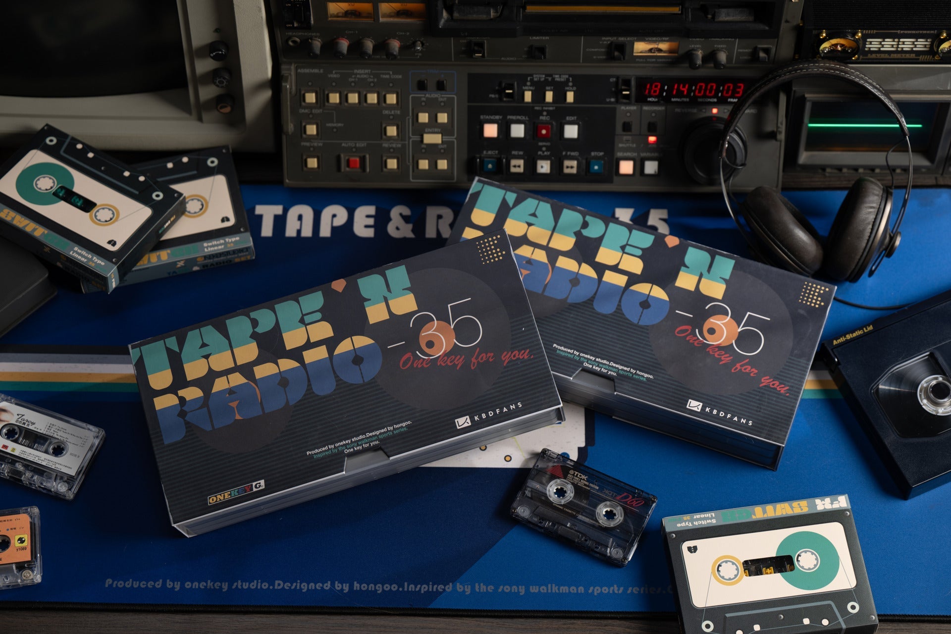 PBTfans Tape & Radio Double-Shot ABS Keycap Set - MonacoKeys