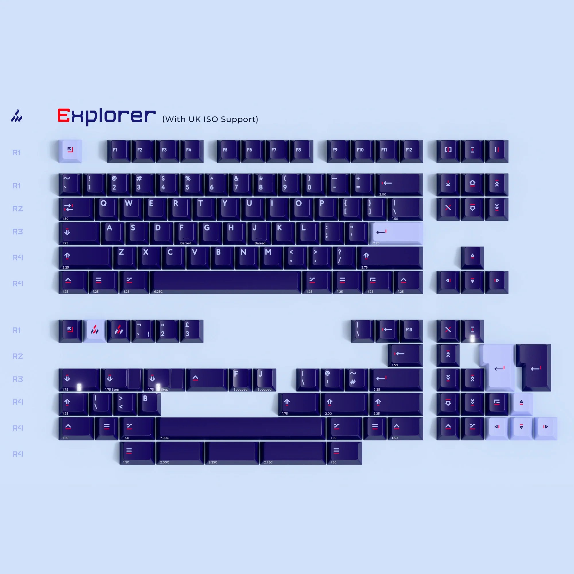 PBTFans Voyager - PBT Dye-Sub Keycap Set