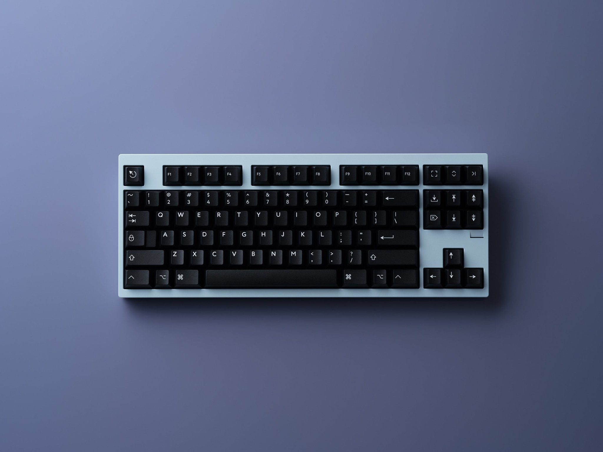 PBTfans WoB White on Black Double - Shot PBT Keycap Set - MonacoKeys
