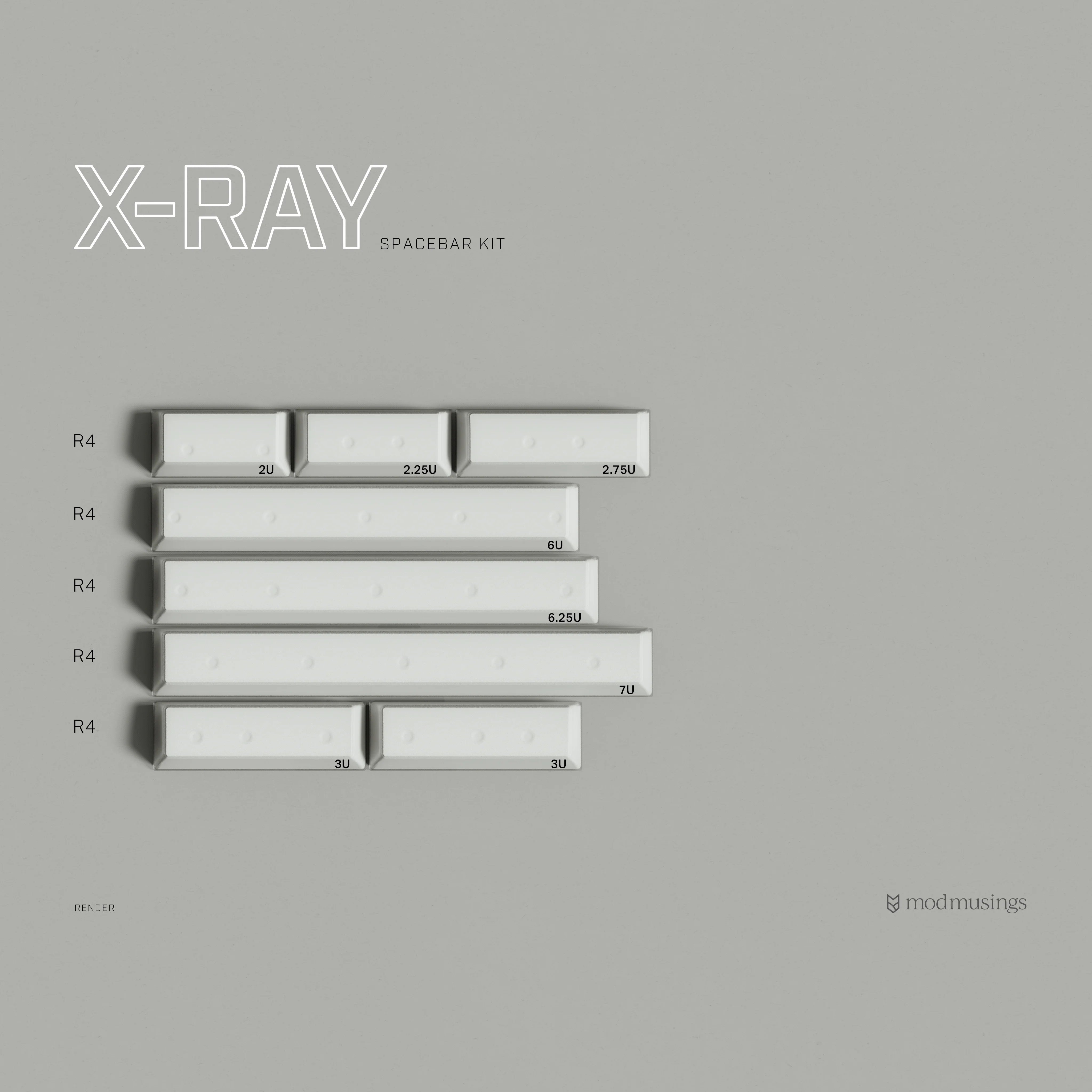 PBTFans X-Ray R3 - Double-Shot ABS Keycap Set - MonacoKeys