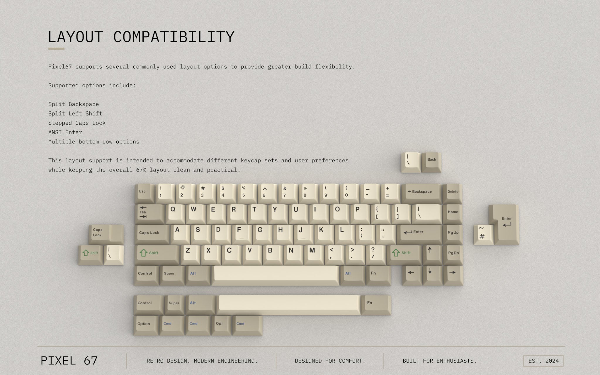 Pixtendo Pixel67 - 65% Wireless Mechanical Keyboard