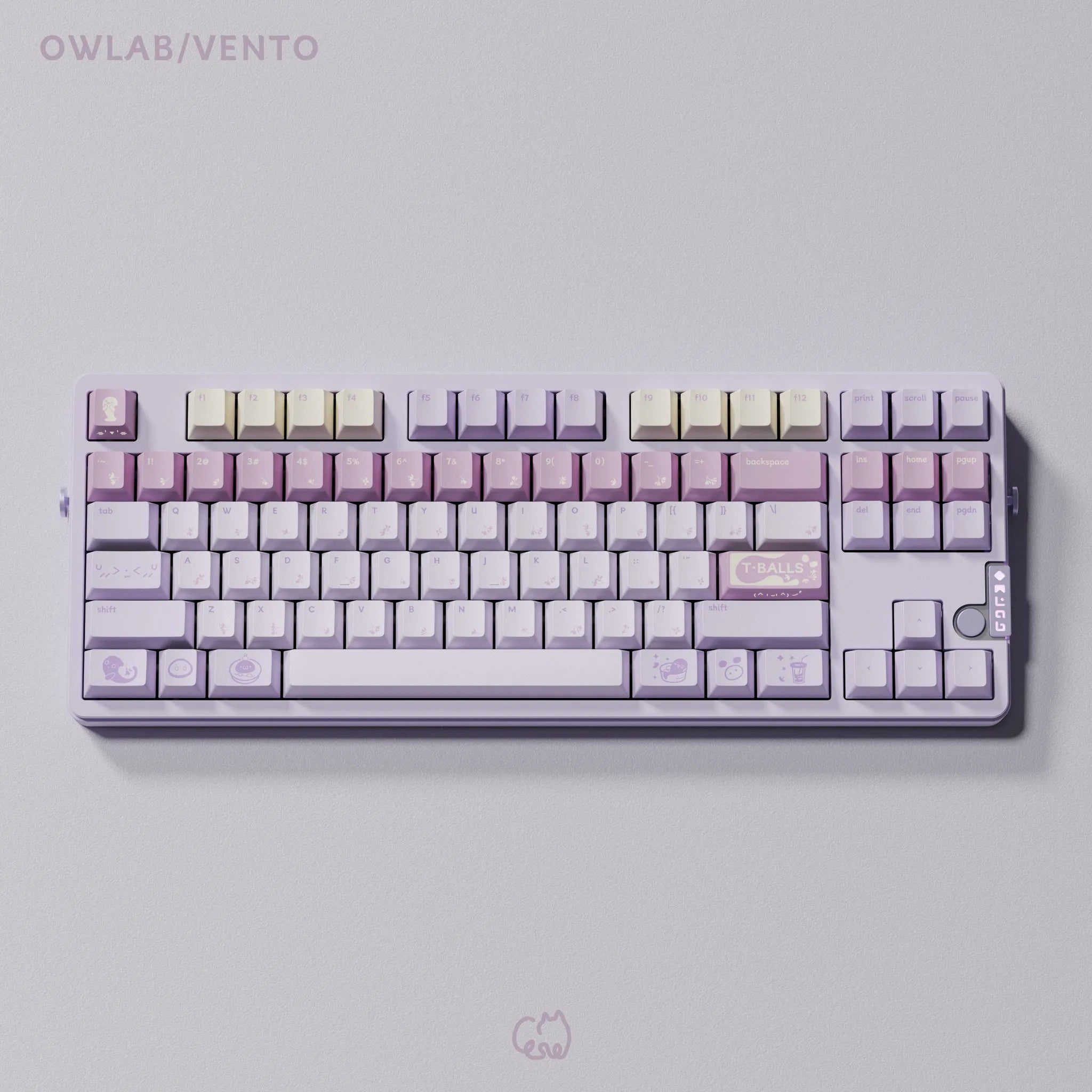 QK Taro Balls Cherry Profile PBT Keycap Set - MonacoKeys