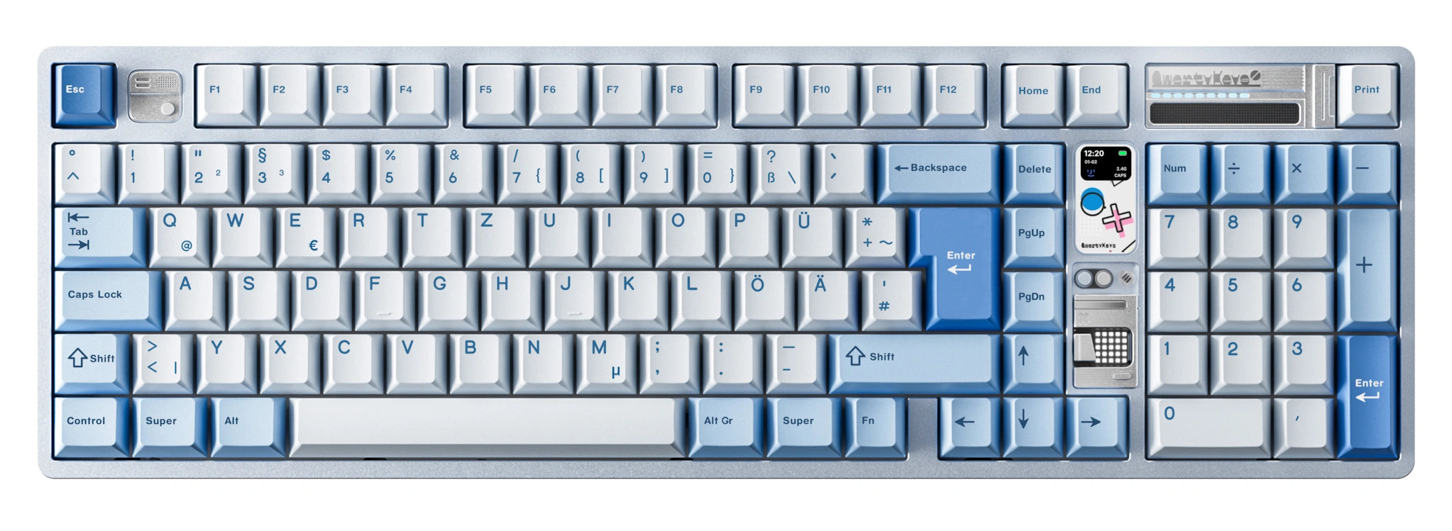 QK100 Mk2 Prebuilt - 98% Fullsize Mechanical Aluminium Keyboard - MonacoKeys