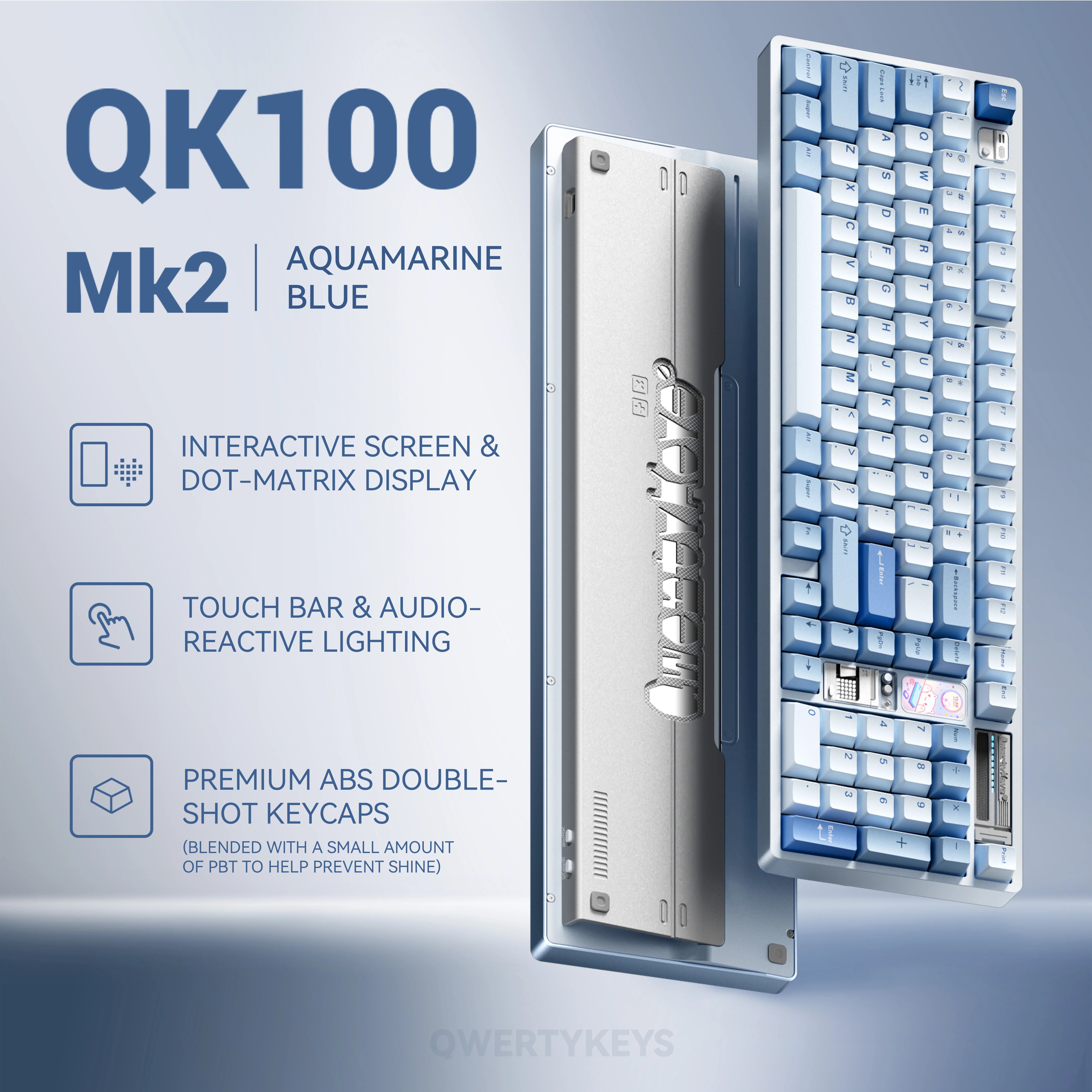QK100 Mk2 Prebuilt - 98% Fullsize Mechanical Aluminium Keyboard
