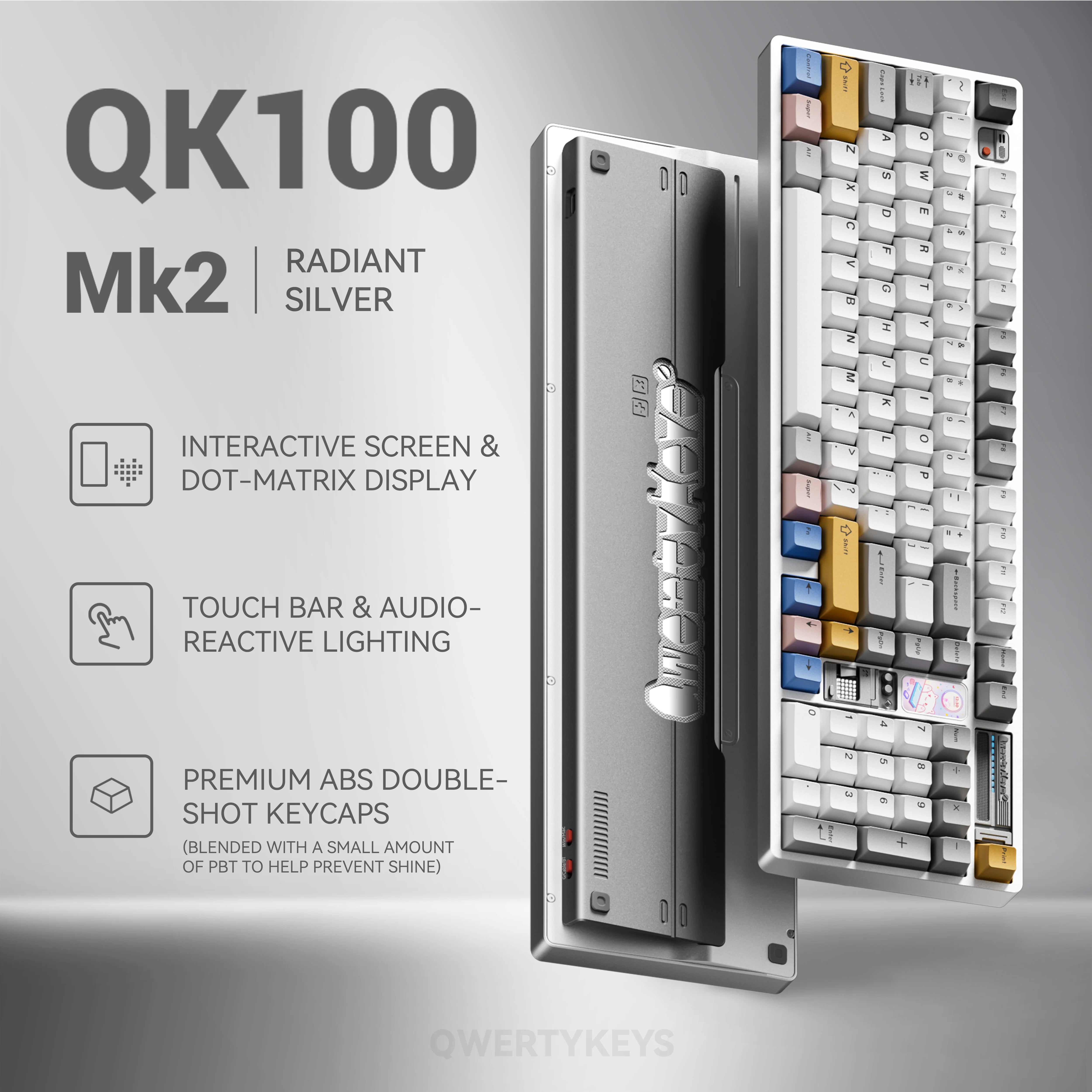 QK100 Mk2 Prebuilt - 98% Fullsize Mechanical Aluminium Keyboard