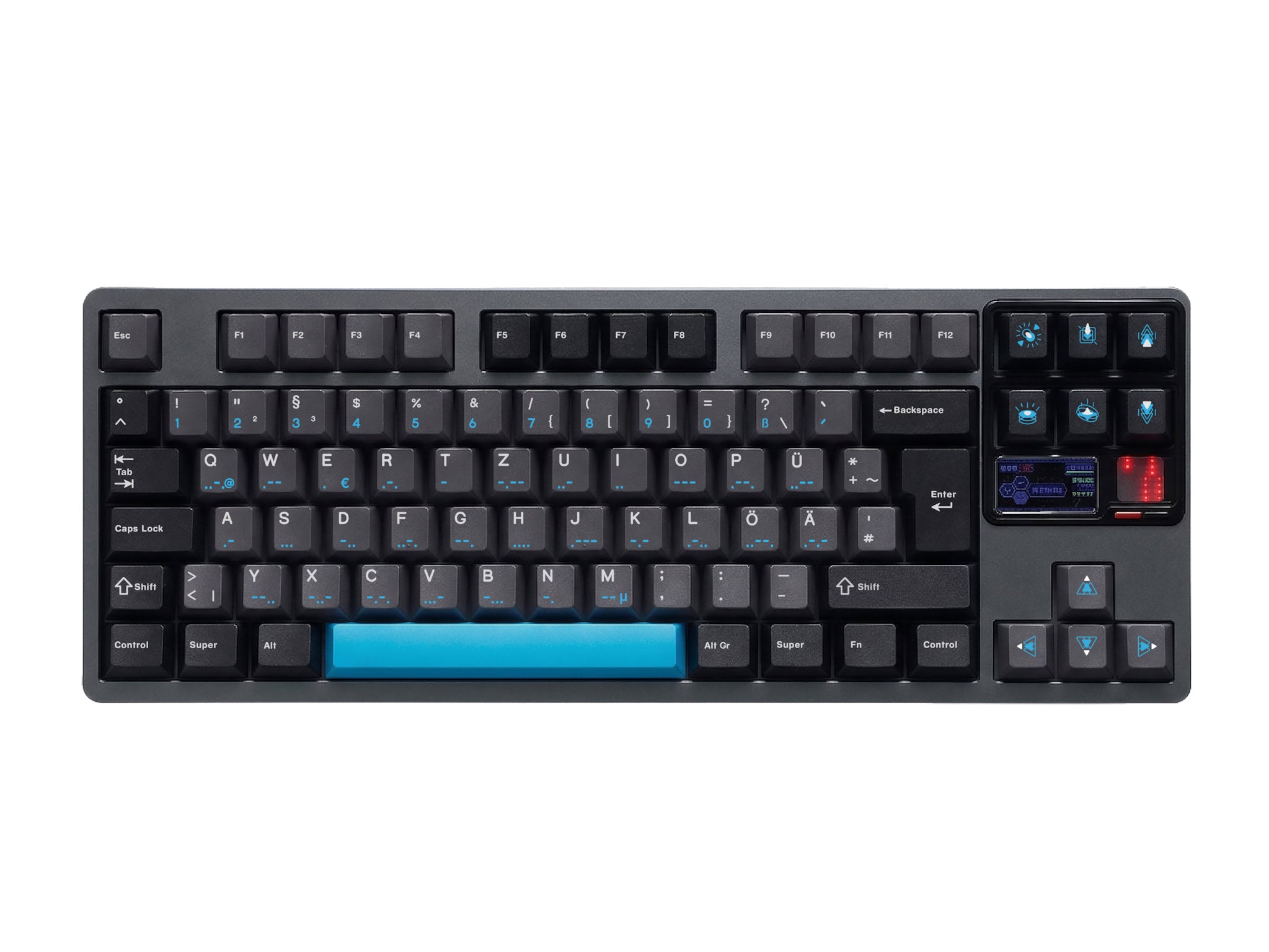 QK80 Mk2 Prebuilt - 80% TKL ISO+ANSI Mechanical Aluminium Keyboard - MonacoKeys