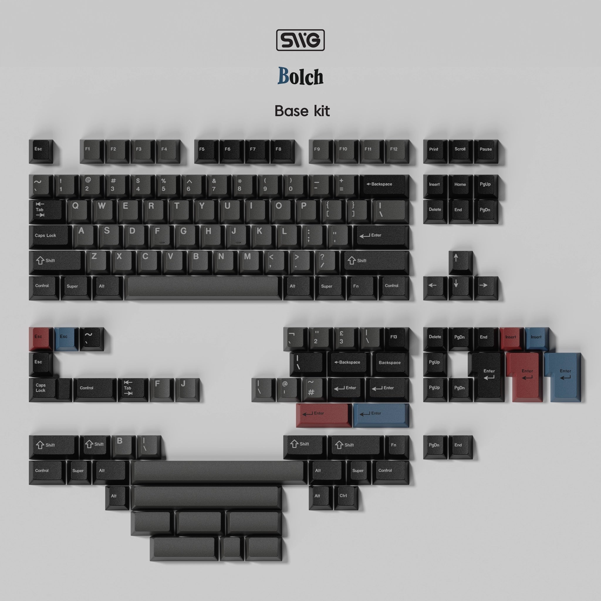 SWG Bolch - Cherry Profile ABS Double-Shot Keycap Set - MonacoKeys