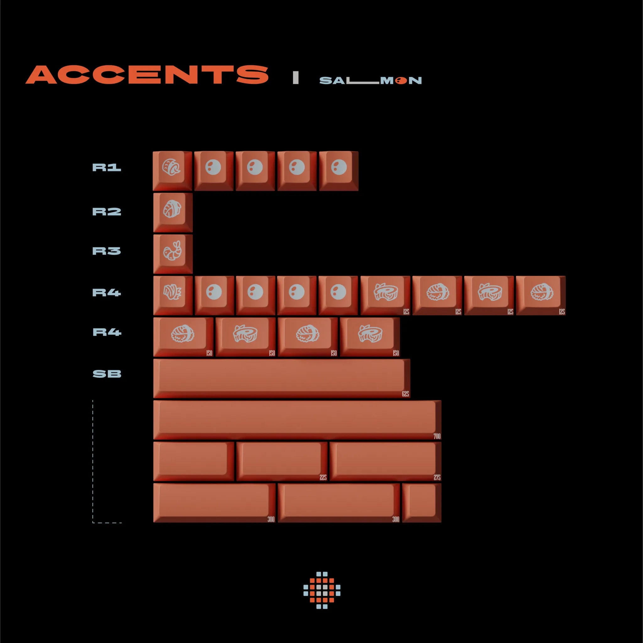 SWG Salmon - Cherry Profile ABS Double-Shot Keycap Set - MonacoKeys