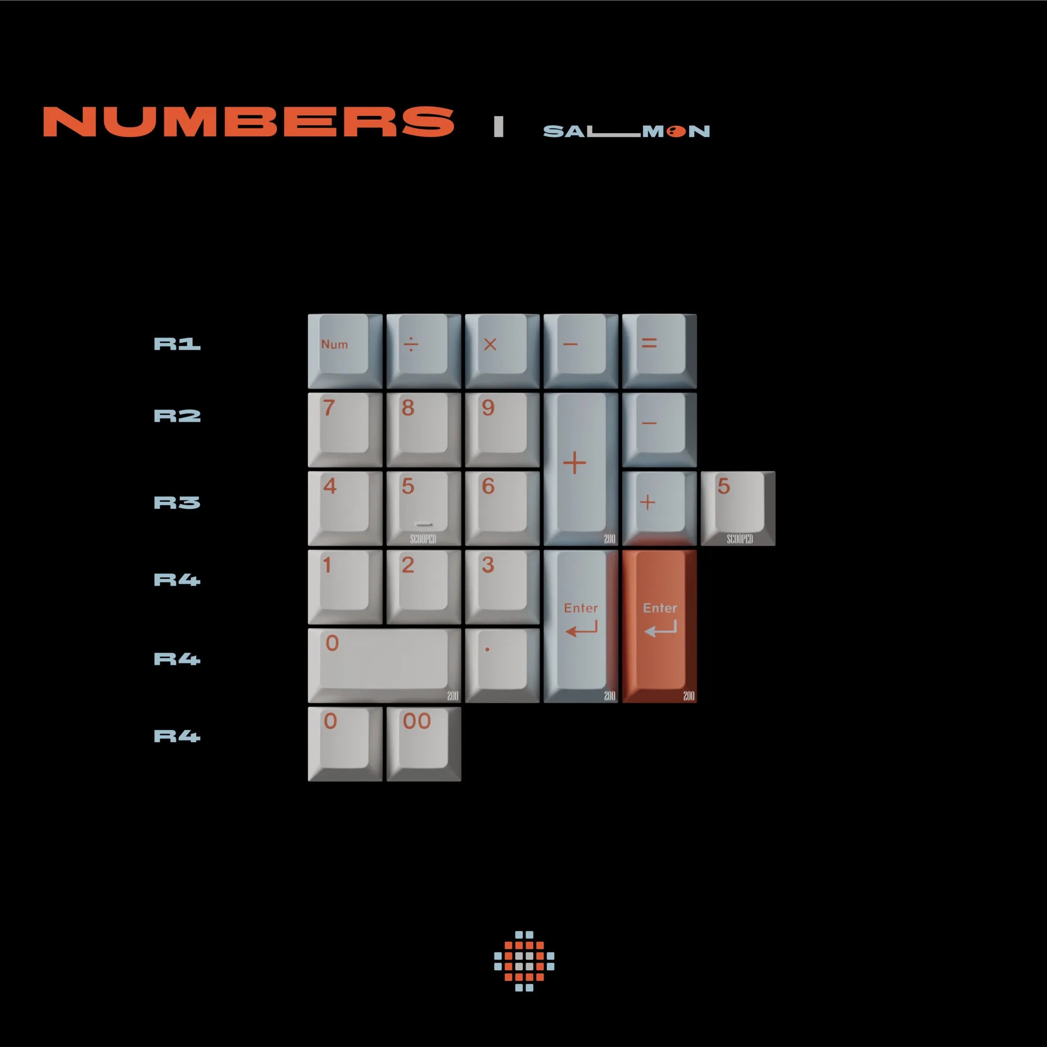 SWG Salmon - Cherry Profile ABS Double-Shot Keycap Set - MonacoKeys