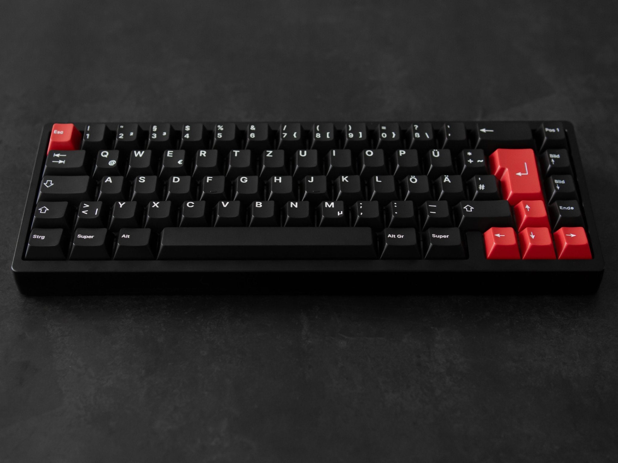 White on Black Keycap Set ( ISO-DE / ANSI-DE ) - MonacoKeys
