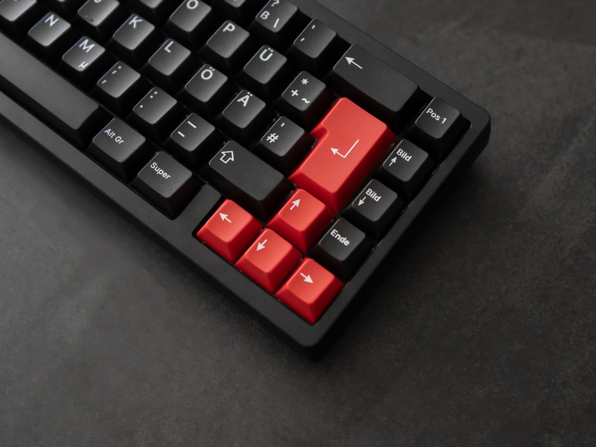 White on Black Keycap Set ( ISO-DE / ANSI-DE ) - MonacoKeys