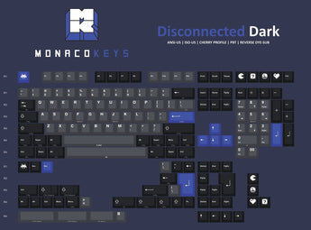 Disconnected Dark Keycap Set ( ANSI-US / ISO-US ) - MonacoKeys