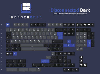 MonacoKeys Disconnected Dark PBT Keycaps - MonacoKeys